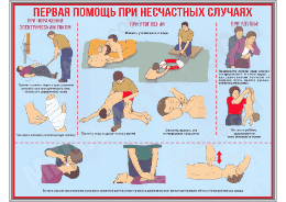 Стенд «Первая помощь при несчастных случаях»