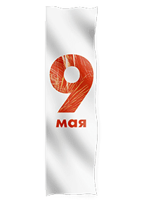 Vertical flag in the concept of Victory Day 2020