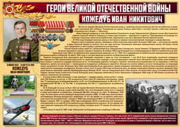 Стенгазета «Герои Великой Отечественной войны - Кожедуб Иван Никитович»