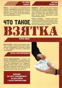 Плакат «Что такое взятка»
