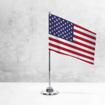 Настольный флаг США на металлической подставке